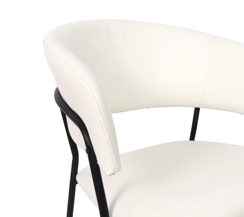 Manhattan Comfort Slate Metal Vegan Leather Armchair- Set of 2 — View 5