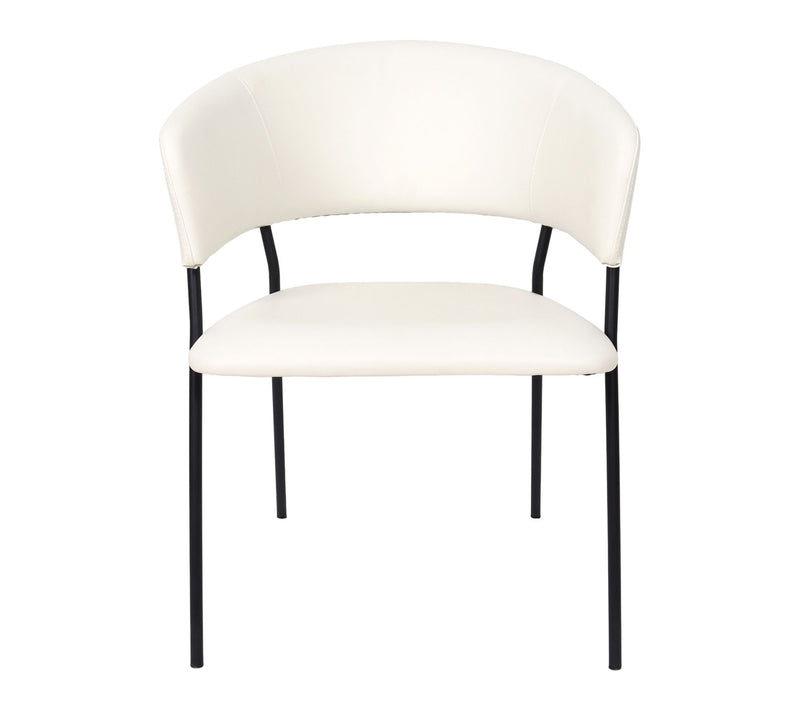 Manhattan Comfort Slate Metal Vegan Leather Armchair- Set of 2 — View 6