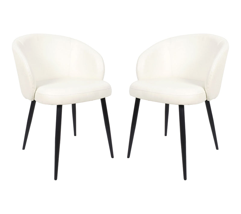Manhattan Comfort Looma Vegan Leather Side Chair - Set of 2 — Main view