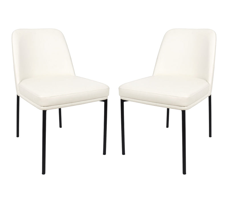 Manhattan Comfort Loft Metal Vegan Leather SideChair-Set of 2 — View 13