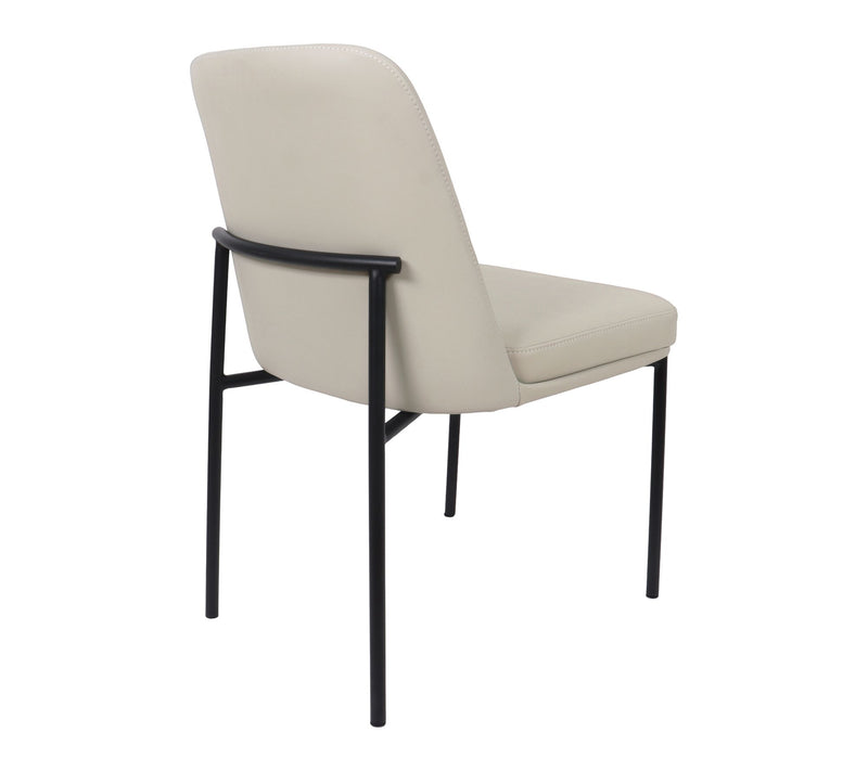 Manhattan Comfort Loft Metal Vegan Leather SideChair-Set of 2 — View 8