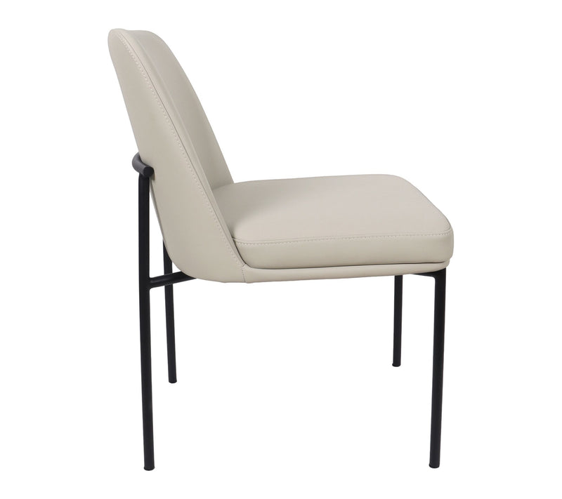 Manhattan Comfort Loft Metal Vegan Leather SideChair-Set of 2 — View 7