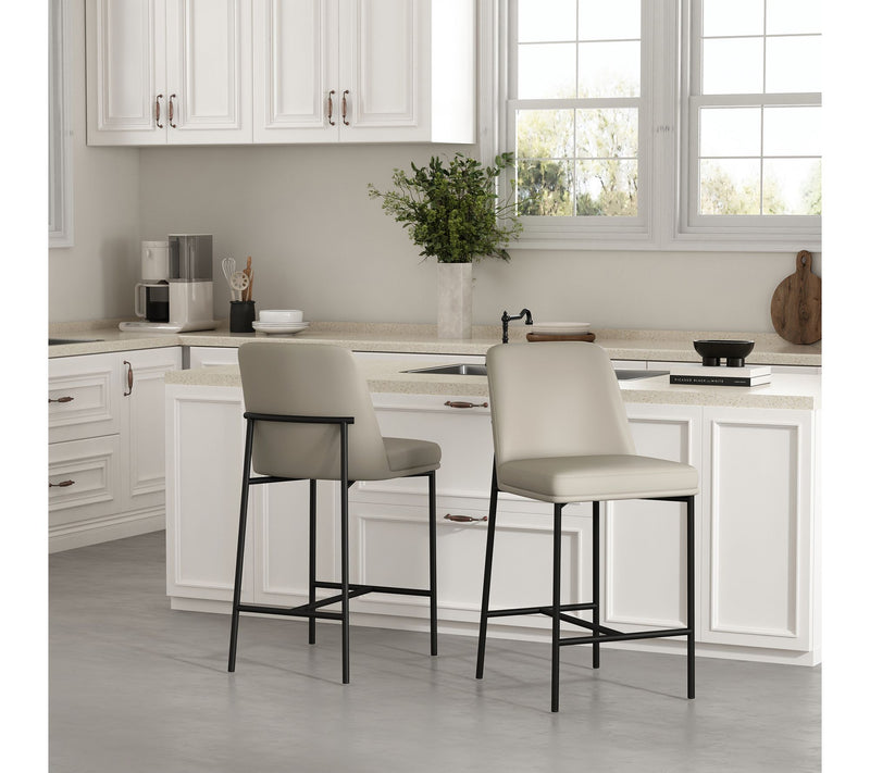Manhattan Comfort Loft Vegan Leather Counter Stool - Set of 2 — View 2