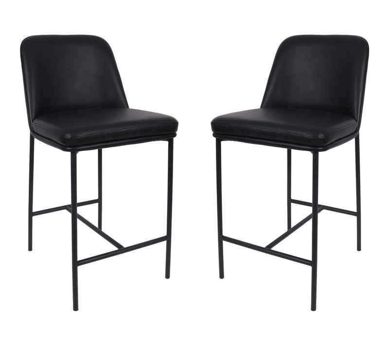 Manhattan Comfort Loft Vegan Leather Counter Stool - Set of 2 — View 12