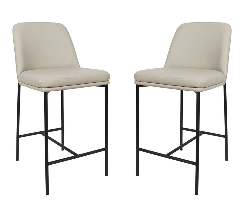 Manhattan Comfort Loft Vegan Leather Counter Stool - Set of 2 — Main view