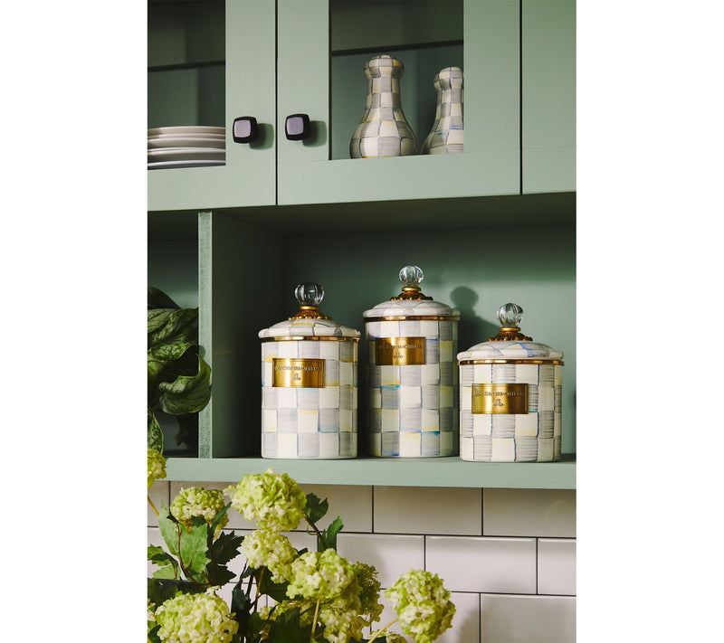 MacKenzie- Childs S/3 Enamel Canisters -Sm, Md, Lg — View 3