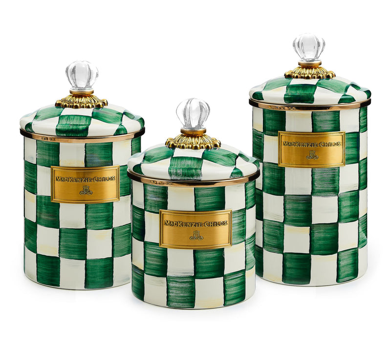 MacKenzie- Childs S/3 Enamel Canisters -Sm, Md, Lg — View 13