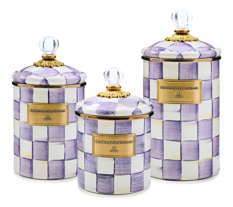 MacKenzie- Childs S/3 Enamel Canisters -Sm, Md, Lg — View 14