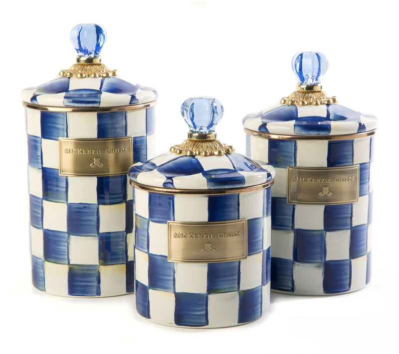 MacKenzie- Childs S/3 Enamel Canisters -Sm, Md, Lg — View 16