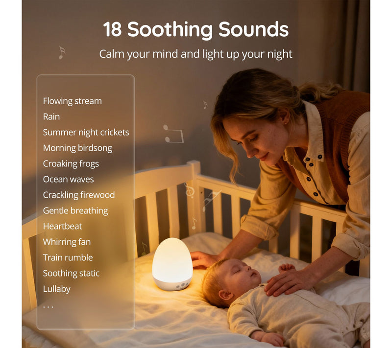 VAVA Baby Night Light with White Noise & RGB — View 3