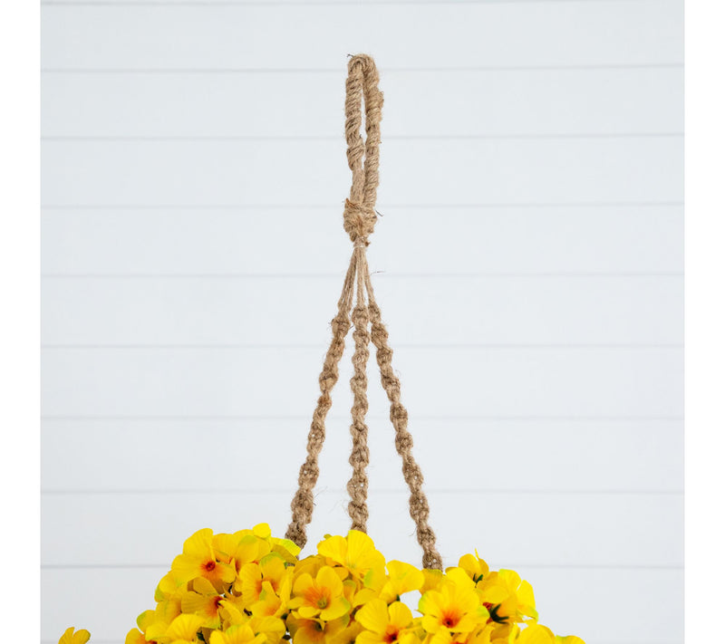 Nearly Natural 19-in UV Resistant Geranium  inHanging Basket — View 6
