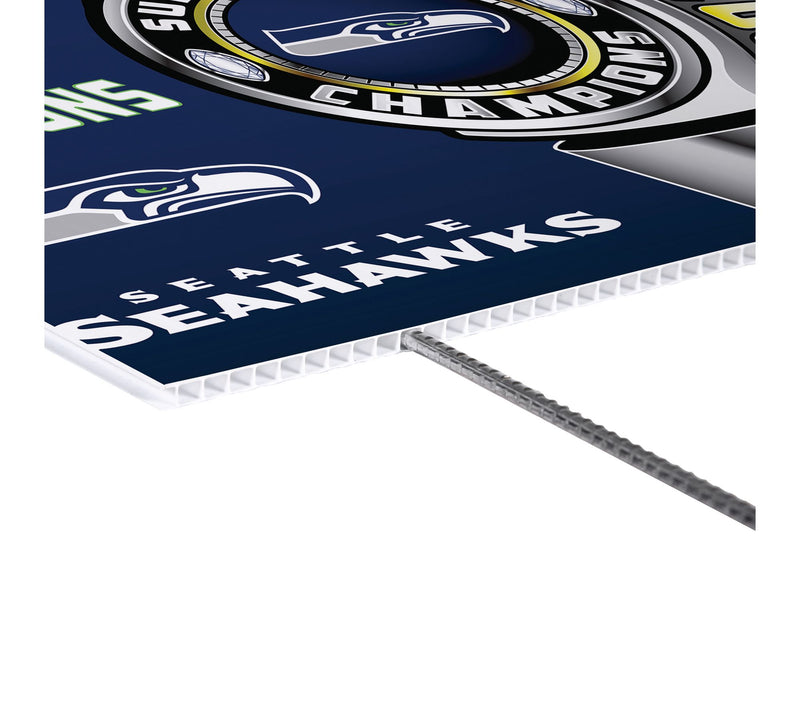 Evergreen Seattle Seahawks Superbowl 60 Ring Yard Sign — View 5