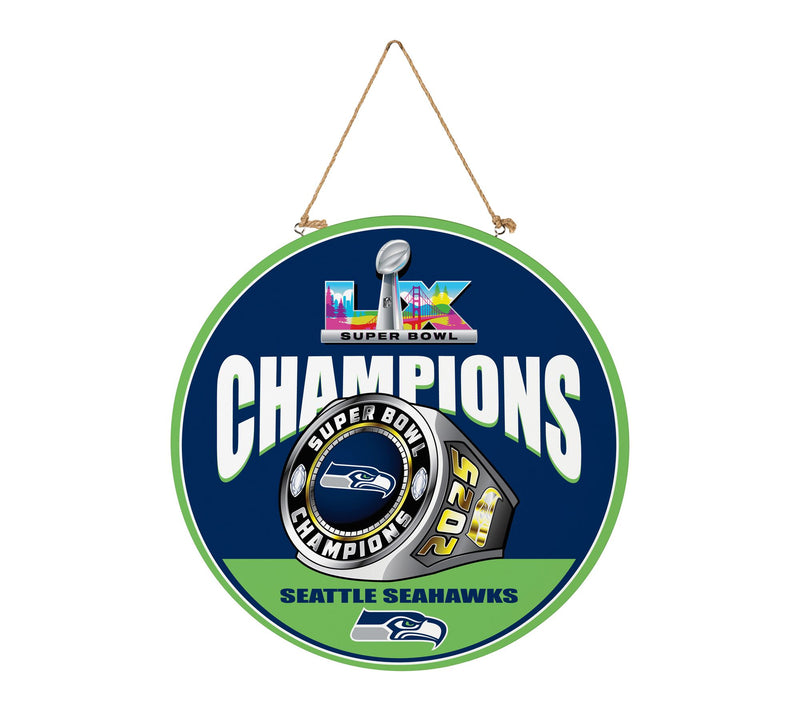 Evergreen Seattle Seahawks Superbowl 60 HangingDoor Decor — View 2