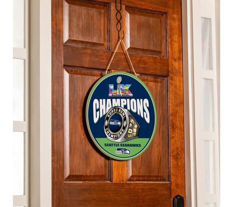 Evergreen Seattle Seahawks Superbowl 60 HangingDoor Decor — Main view