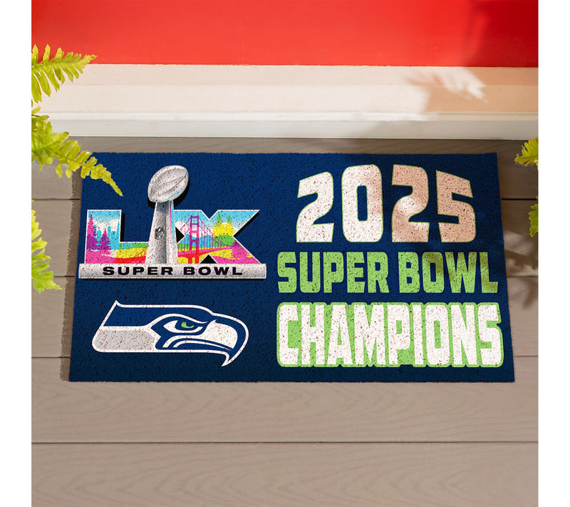 Evergreen Seattle Seahawks Superbowl 60 Color Turf Doormat — Main view