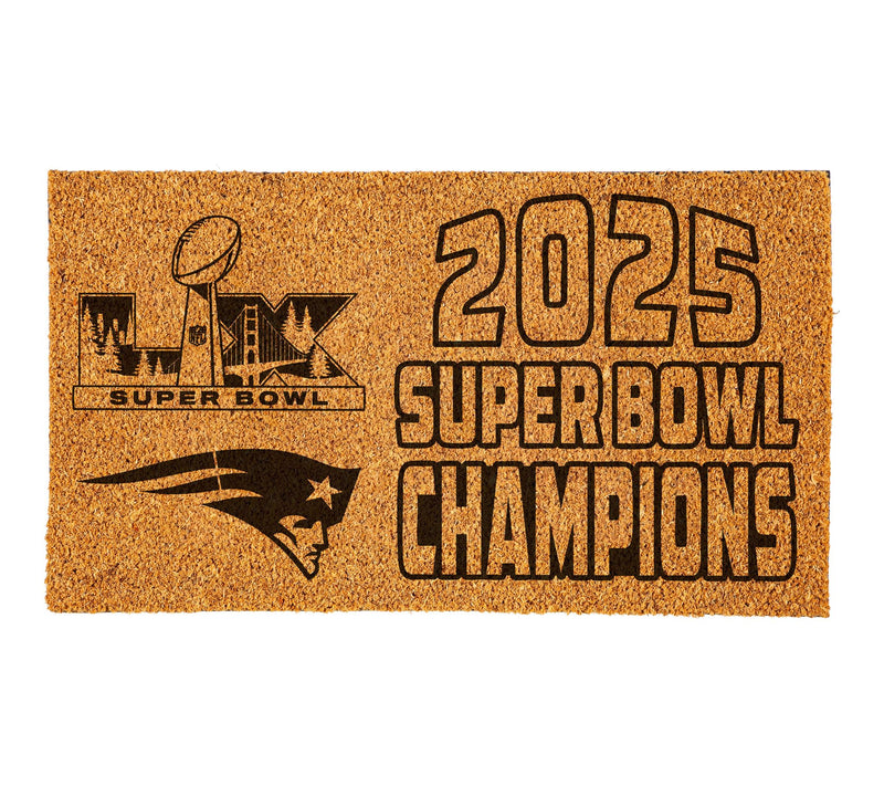 Evergreen New E ngland Patriots Superbowl 60 O ne Color Doorma — View 2