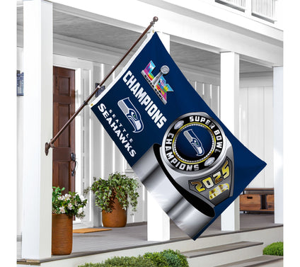 Evergreen Seattle Seahawks Superbowl 60 3'x5' Single Side Flag