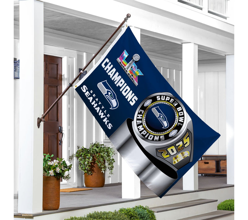 Evergreen Seattle Seahawks Superbowl 60 3'x5' Single Side Flag — Main view