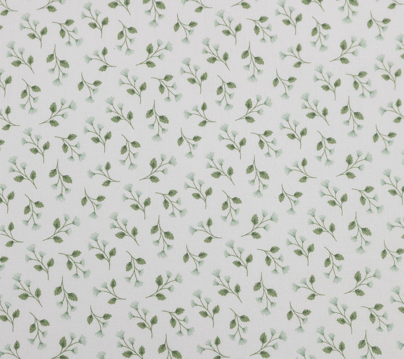 Martha Stewart Kennedy Floral White/Green Cotton Queen Sheet S — View 8