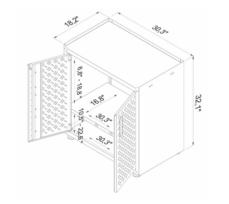 Manhattan Comfort Fortress 3-Piece Garage Set 1.0 — View 3