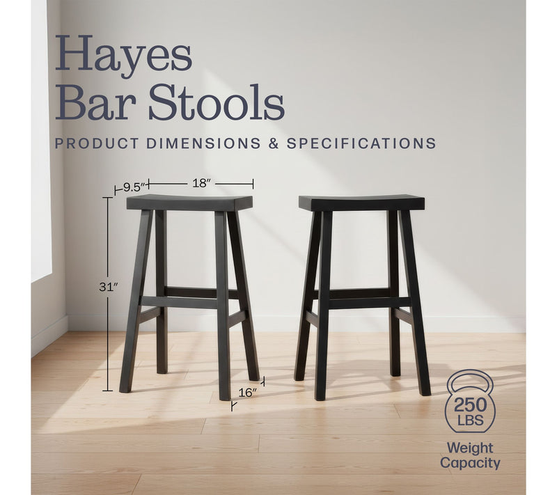 Alaterre Furniture Set of 2 Hayes 31" Counter Height Bar Stool — View 4