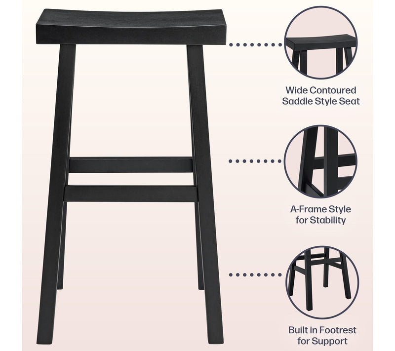 Alaterre Furniture Set of 2 Hayes 31" Counter Height Bar Stool — View 3