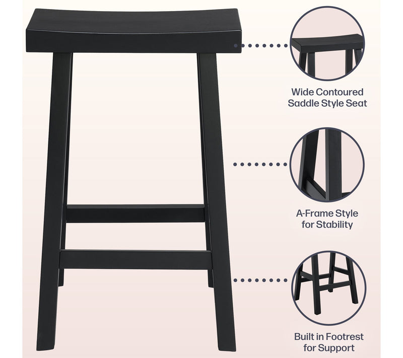 Alaterre Furniture Set of 2 Hayes 27" Counter Height Bar Stool — View 3