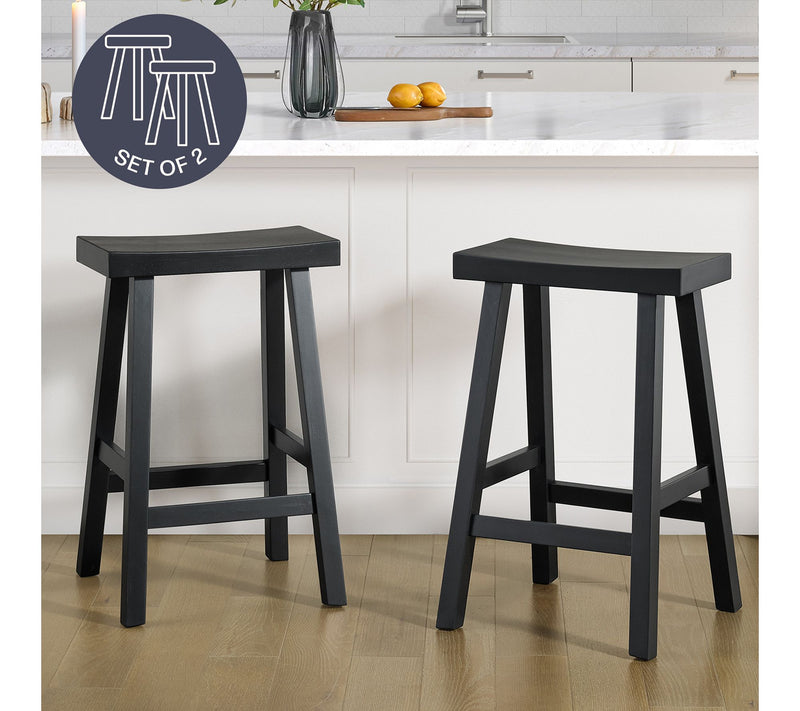 Alaterre Furniture Set of 2 Hayes 27" Counter Height Bar Stool — View 2