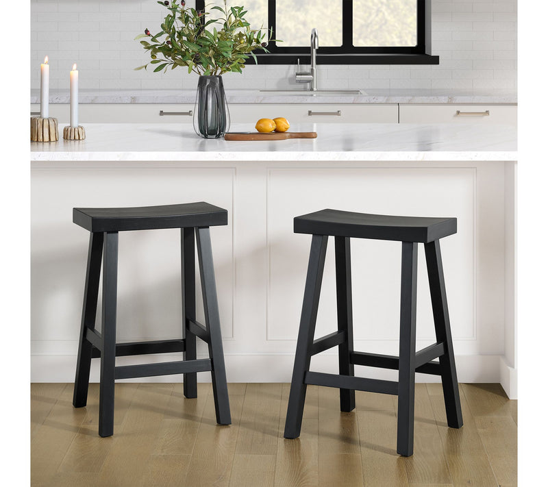 Alaterre Furniture Set of 2 Hayes 27" Counter Height Bar Stool — View 7