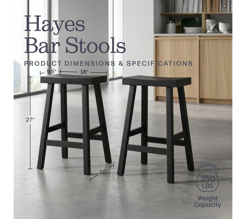 Alaterre Furniture Set of 2 Hayes 27" Counter Height Bar Stool — View 4