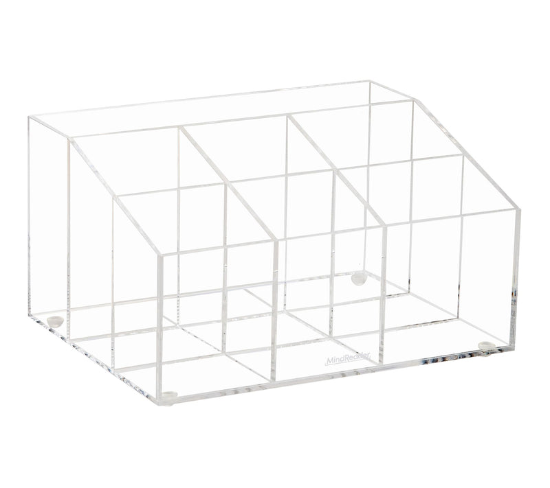 Mind Reader 7-compartment Desktop Organizer, Clear — View 7