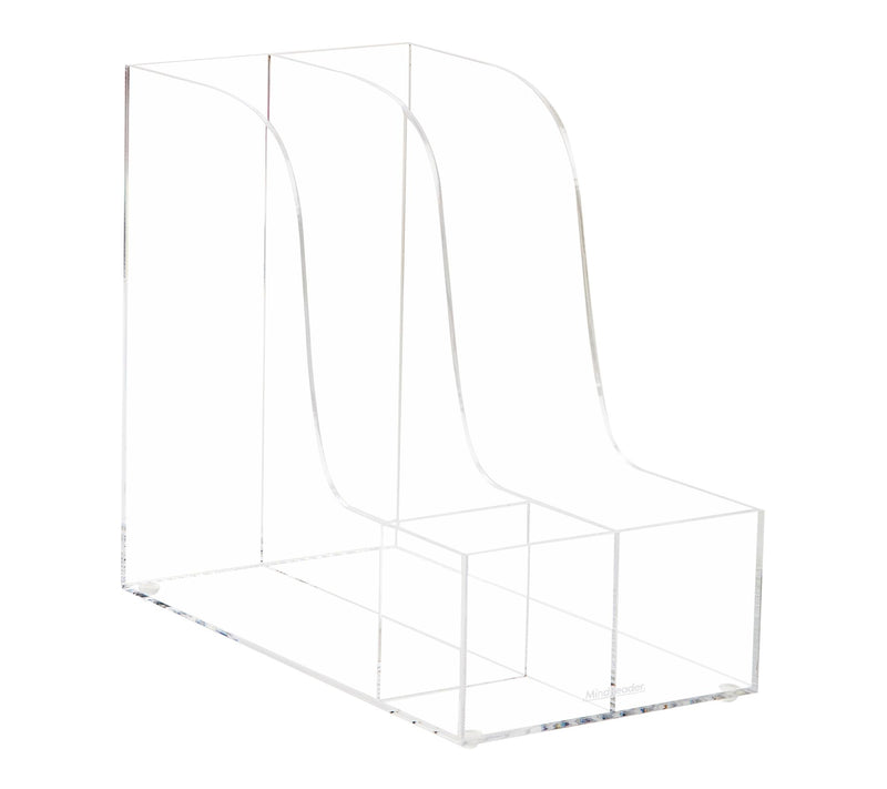 Mind Reader Vertical File Storage, Desktop Organizer, Clear — View 7
