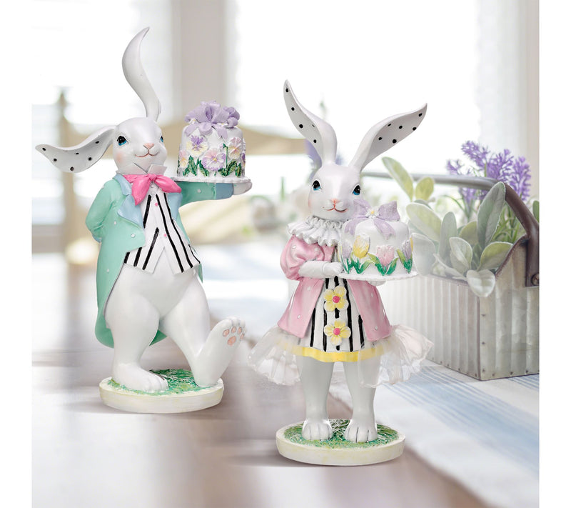 9 Resin Bunny With Mini Cake Set of 2By Valerie — Main view