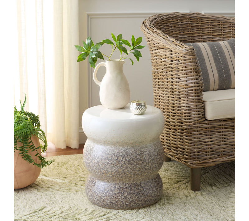 Emi, 15.5 Inch, Ceramic Garden Stool by Valerie — View 2