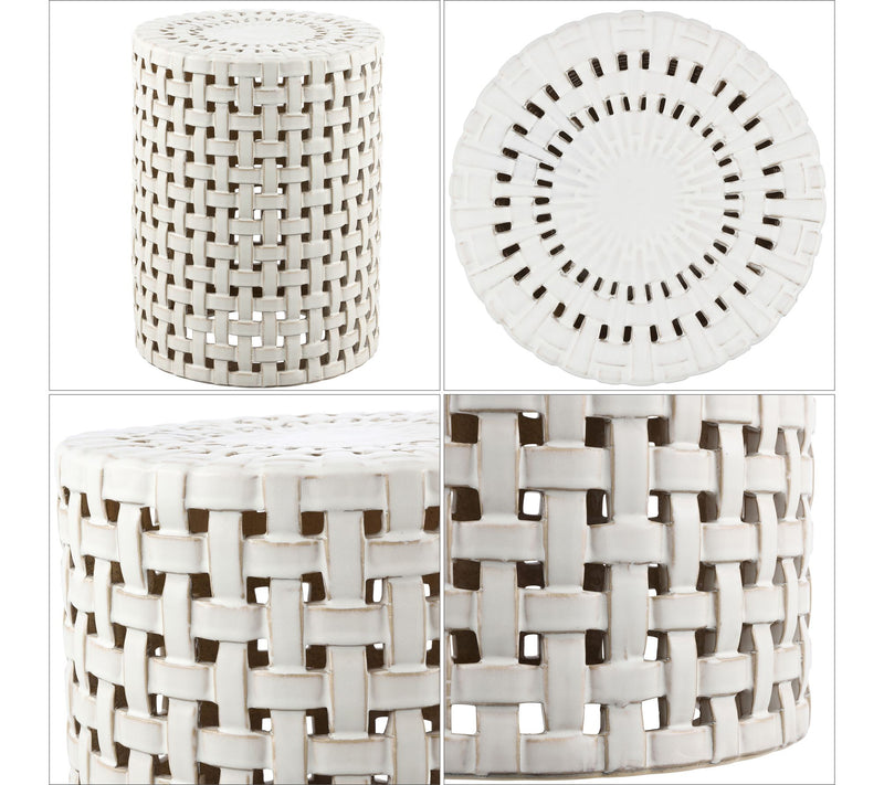 Sayre, 17.5 Inch, Ceramic Garden Stool by Valerie — View 3