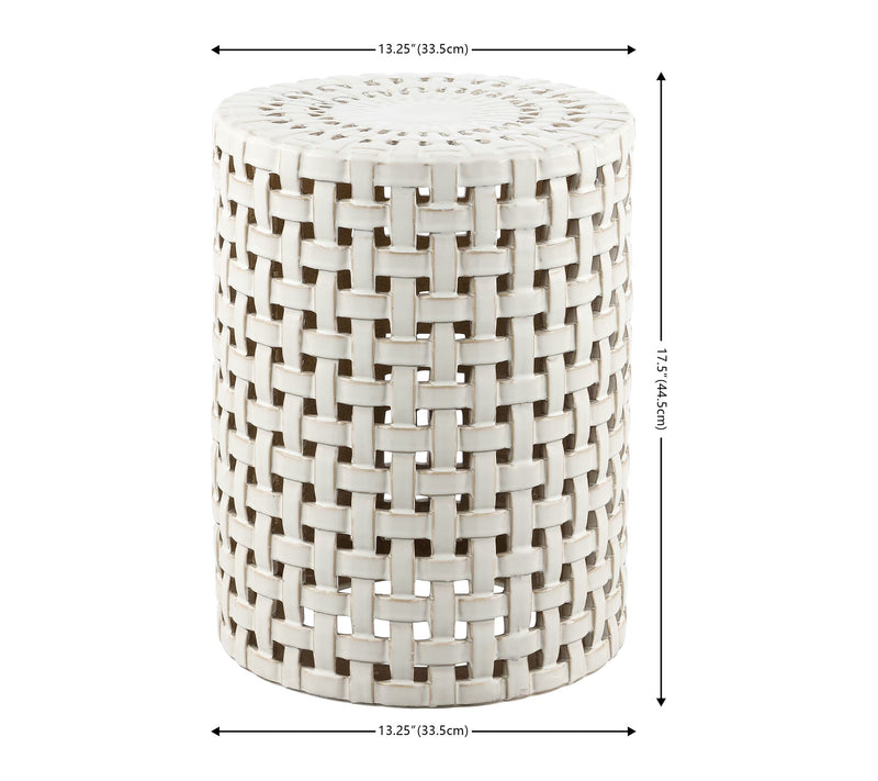 Sayre, 17.5 Inch, Ceramic Garden Stool by Valerie — View 6