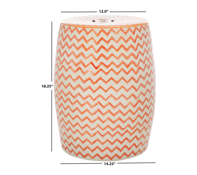 Salana, 18.25 Inch, Ceramic Garden Stool by Valerie — View 6