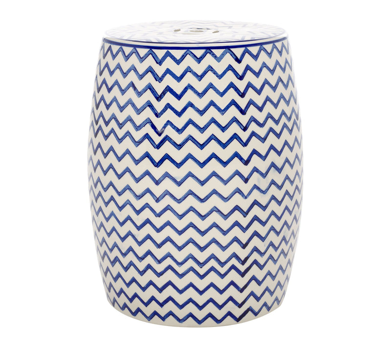 Salana, 18.25 Inch, Ceramic Garden Stool by Valerie — View 10