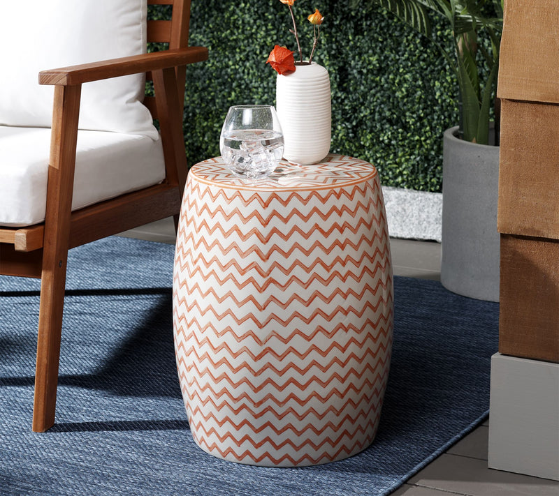 Salana, 18.25 Inch, Ceramic Garden Stool by Valerie — View 2