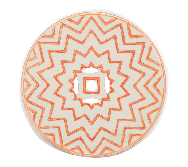 Salana, 18.25 Inch, Ceramic Garden Stool by Valerie — View 4