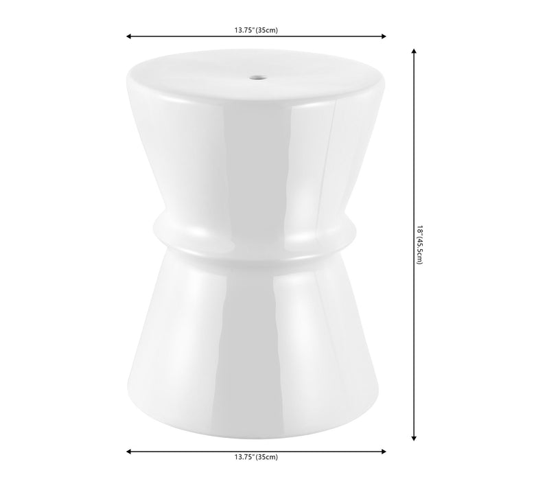 Savello, 18 Inch, Ceramic Garden Stool by Valerie — View 7