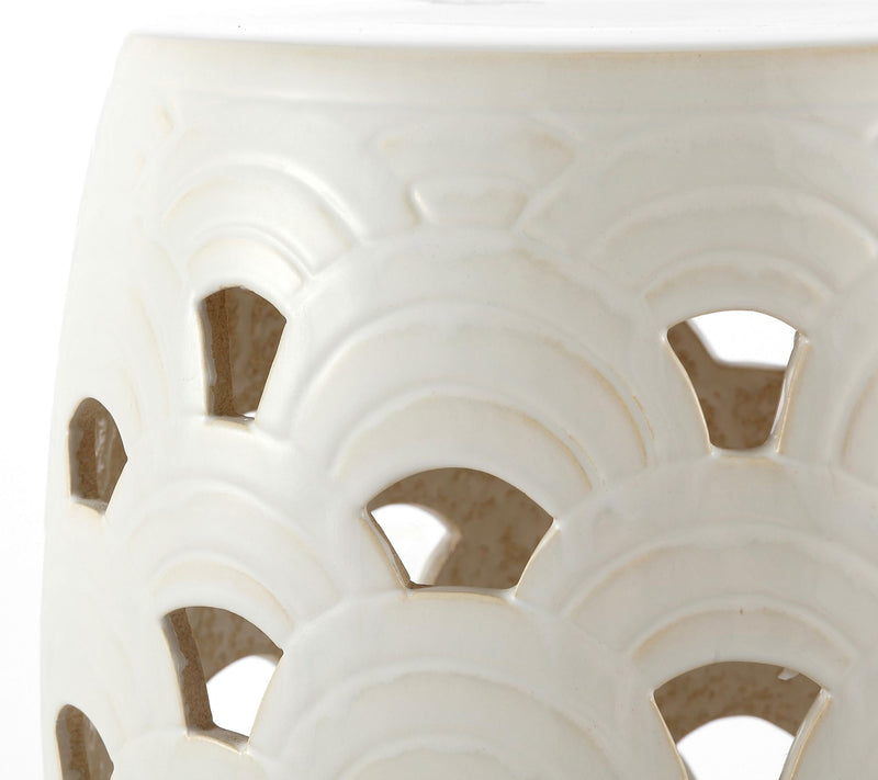 Amaissa, 15 Inch, Ceramic Garden Stool by Valerie — View 3