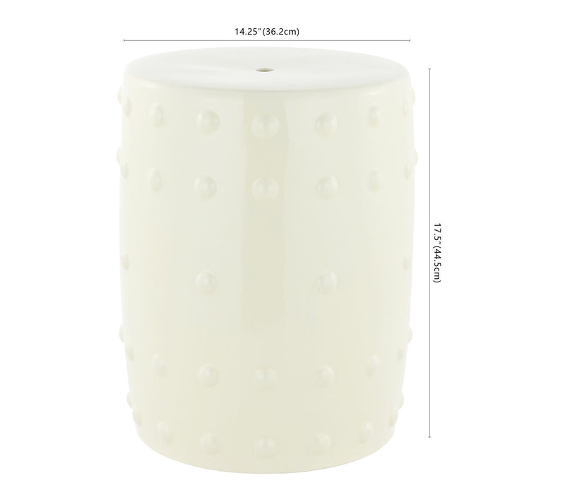 Pashet, 17.75 Inch, Ceramic Garden Stool by Valerie — View 3
