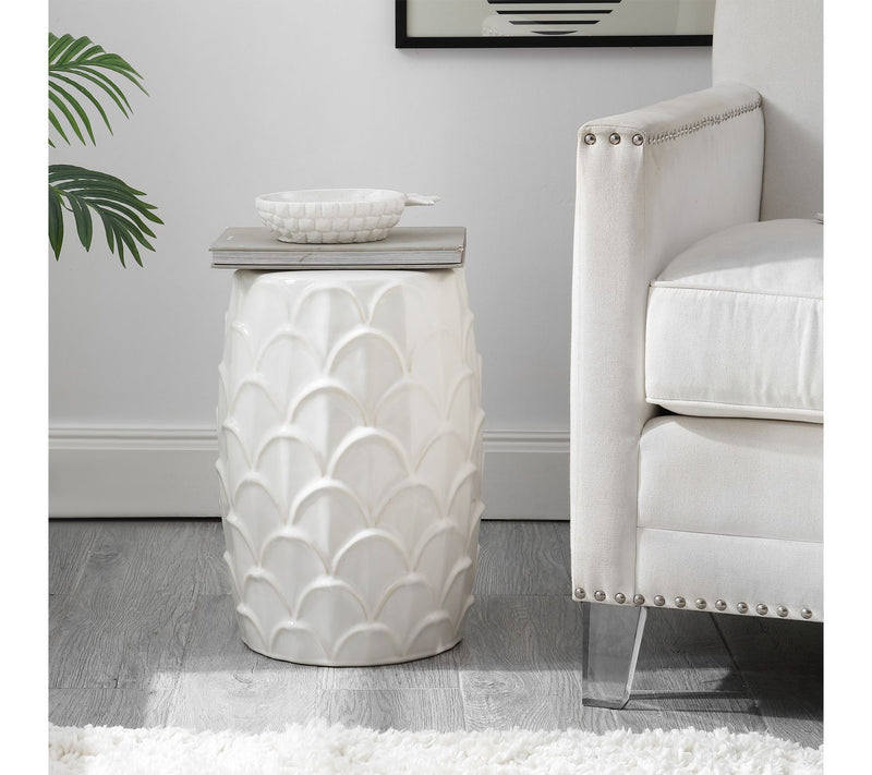 Seina, 17 Inch,  Ceramic Garden Stool by Valerie — View 2