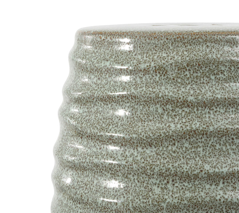 Kita, 19 Inch, Ceramic Garden Stool by Valerie — View 4