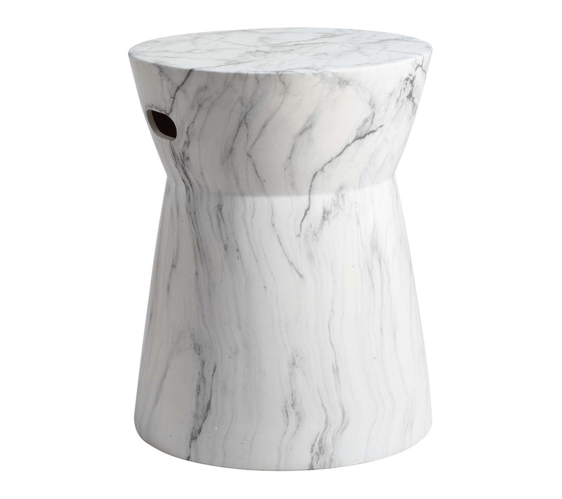 Balboa Faux Marble Garden Stool by Valerie — Main view