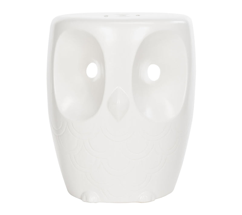 Owl, 17.5 Inch, Ceramic Garden Stool by Valerie — Main view