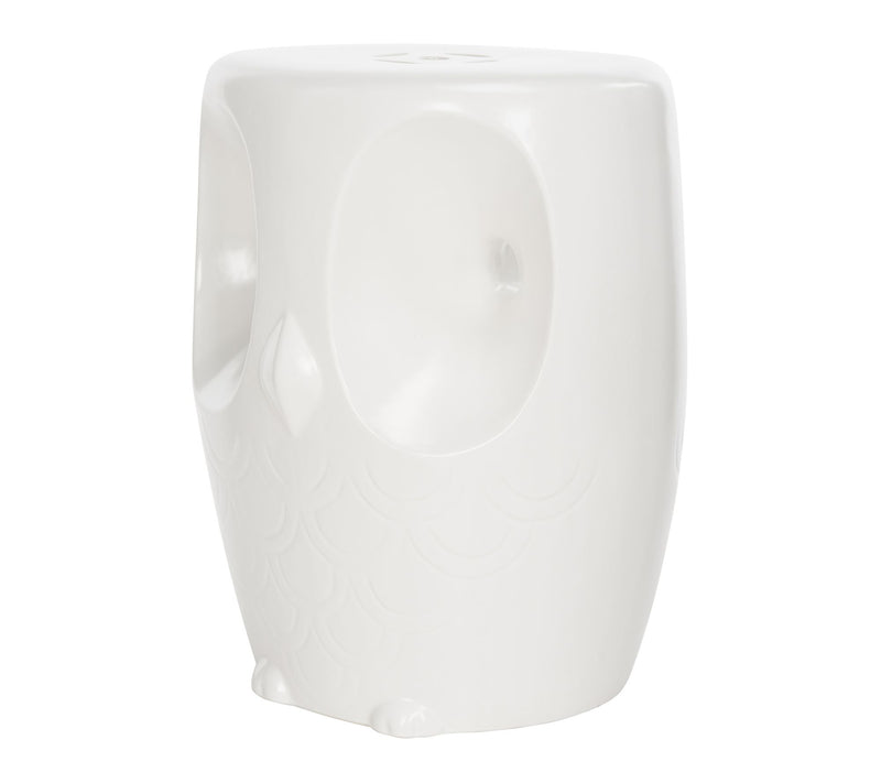 Owl, 17.5 Inch, Ceramic Garden Stool by Valerie — View 5