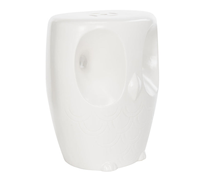 Owl, 17.5 Inch, Ceramic Garden Stool by Valerie — View 3