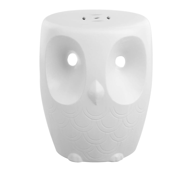 Owl, 17.5 Inch, Ceramic Garden Stool by Valerie — View 7